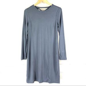 J. Jill fit jersey long sleeve dress in stone.